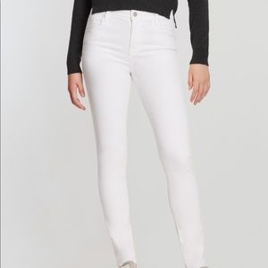 J Brand Maria High Rise White Skinny Jeans